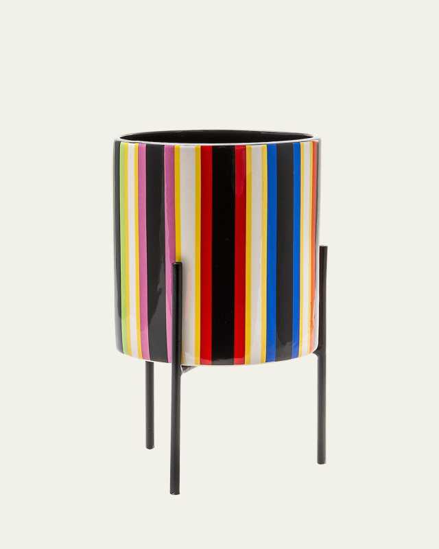 Avant Garden Stripe Tabletop Planter